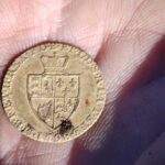 Dedektörle Bulunan 1791 Tarihli Altın Para Fotoğrafı - 2