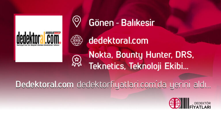 Dedektoral.com dedektorfiyatlari.com'da Yerini Aldı - Kapak