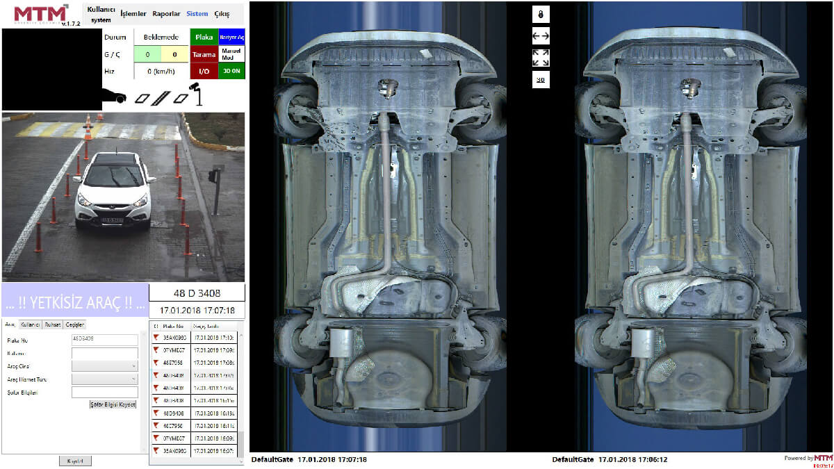 MTM Araç Altı Görüntüleme Sistemi